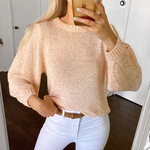 🍑 ANN TAYLOR PEACH KNIT SWEATER!